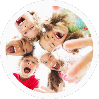 Bild von lachenden Kindern